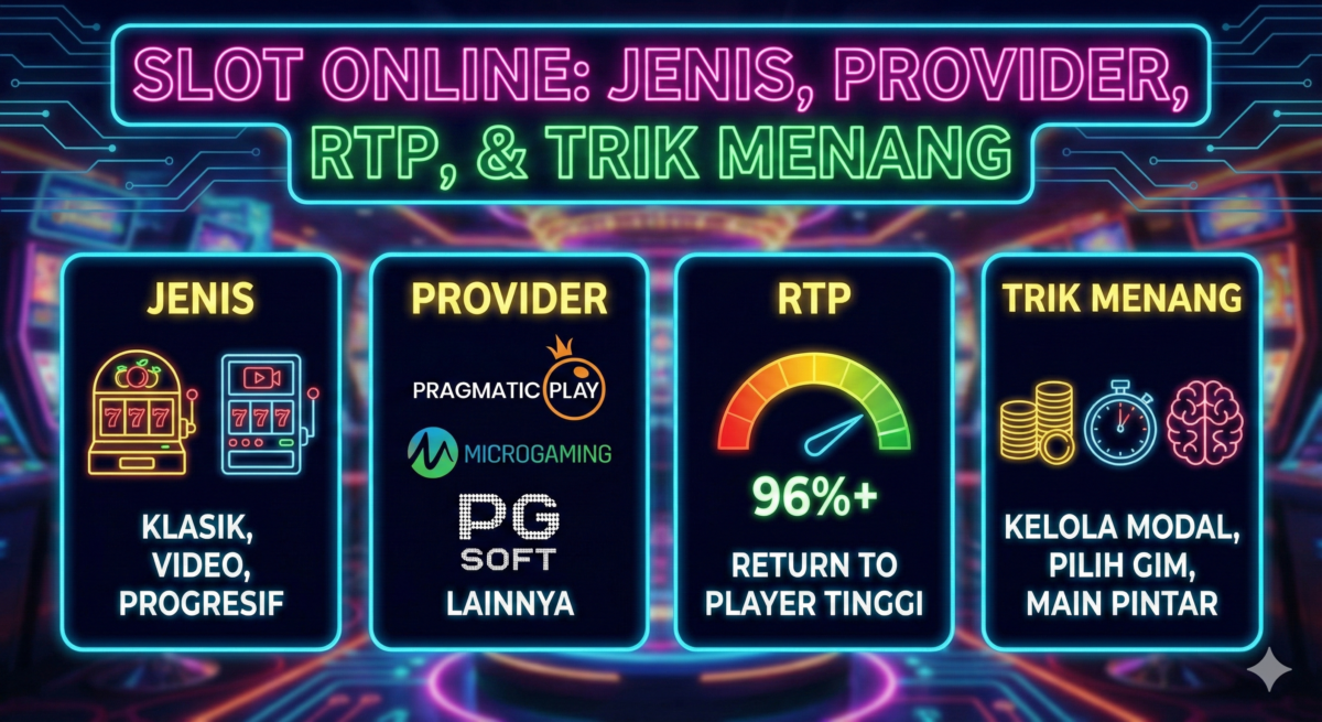 Slot Online: Jenis, Provider, RTP, dan Trik Menang yang Wajib Diketahui Pemain